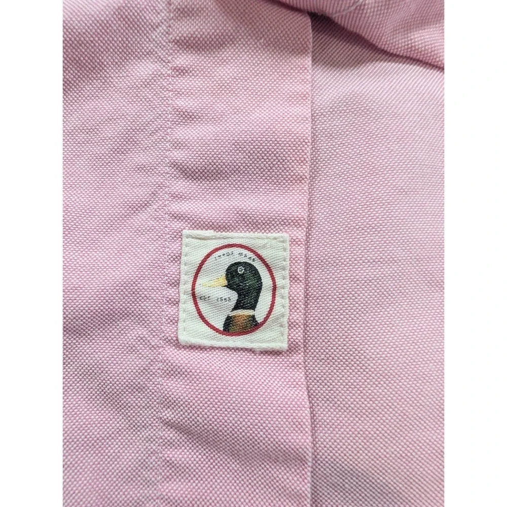 Duck Head Button Down Shirt Mens XL Pink Oxford Cloth Long Sleeve Made in USA